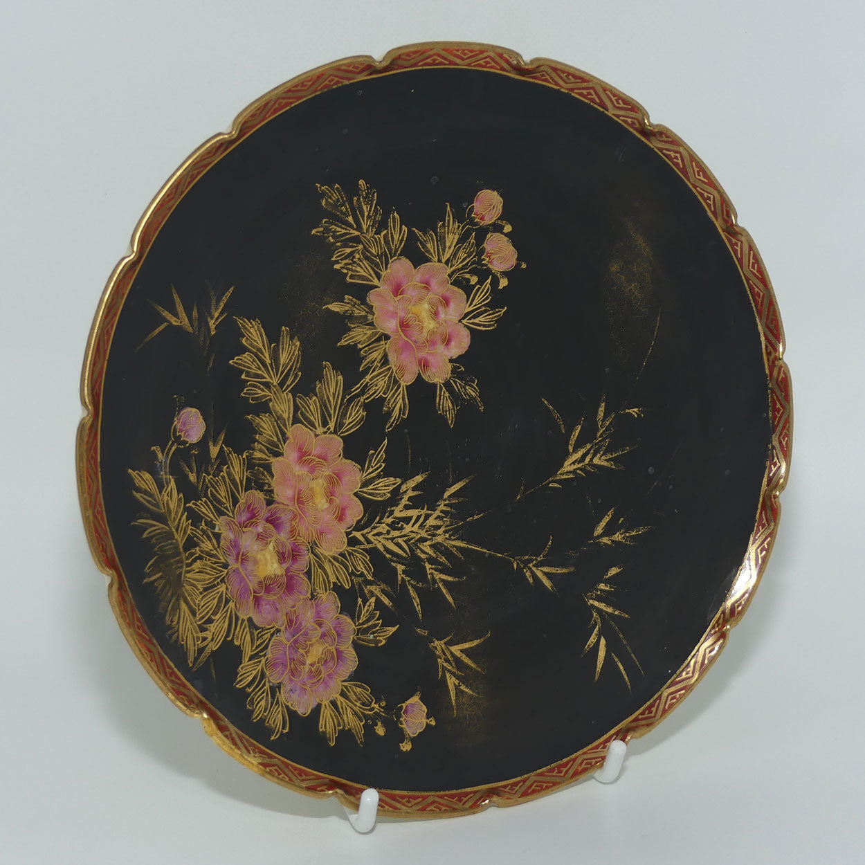 Satsuma Japan small Gilt Peony plate | 16cm