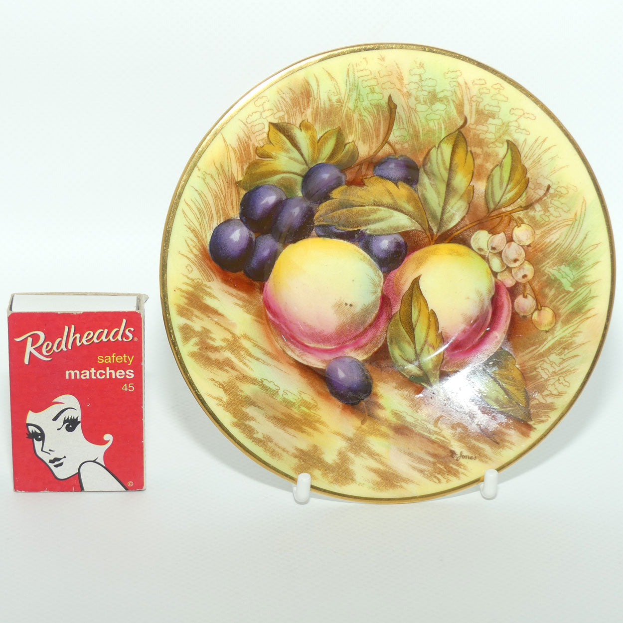 Aynsley Fruit Orchard Gold demi tasse saucer | D Jones