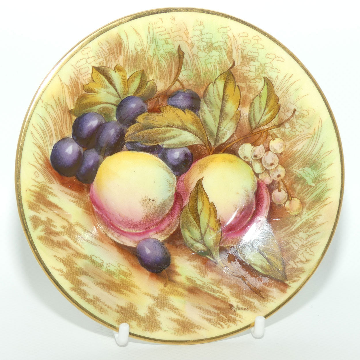 Aynsley Fruit Orchard Gold demi tasse saucer | D Jones