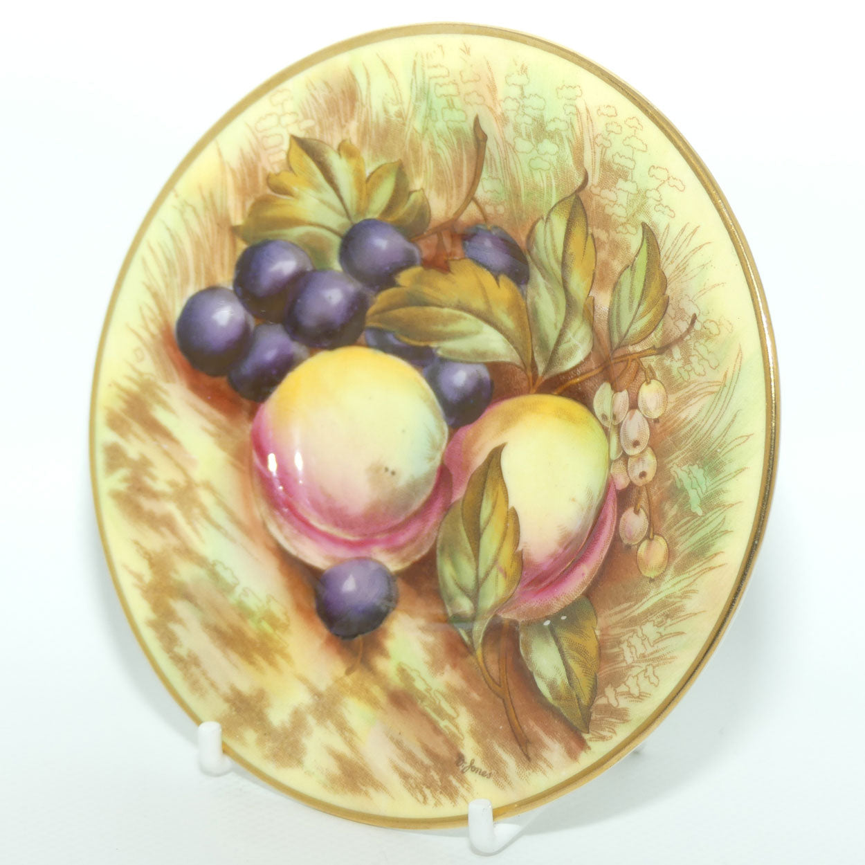 Aynsley Fruit Orchard Gold demi tasse saucer | D Jones