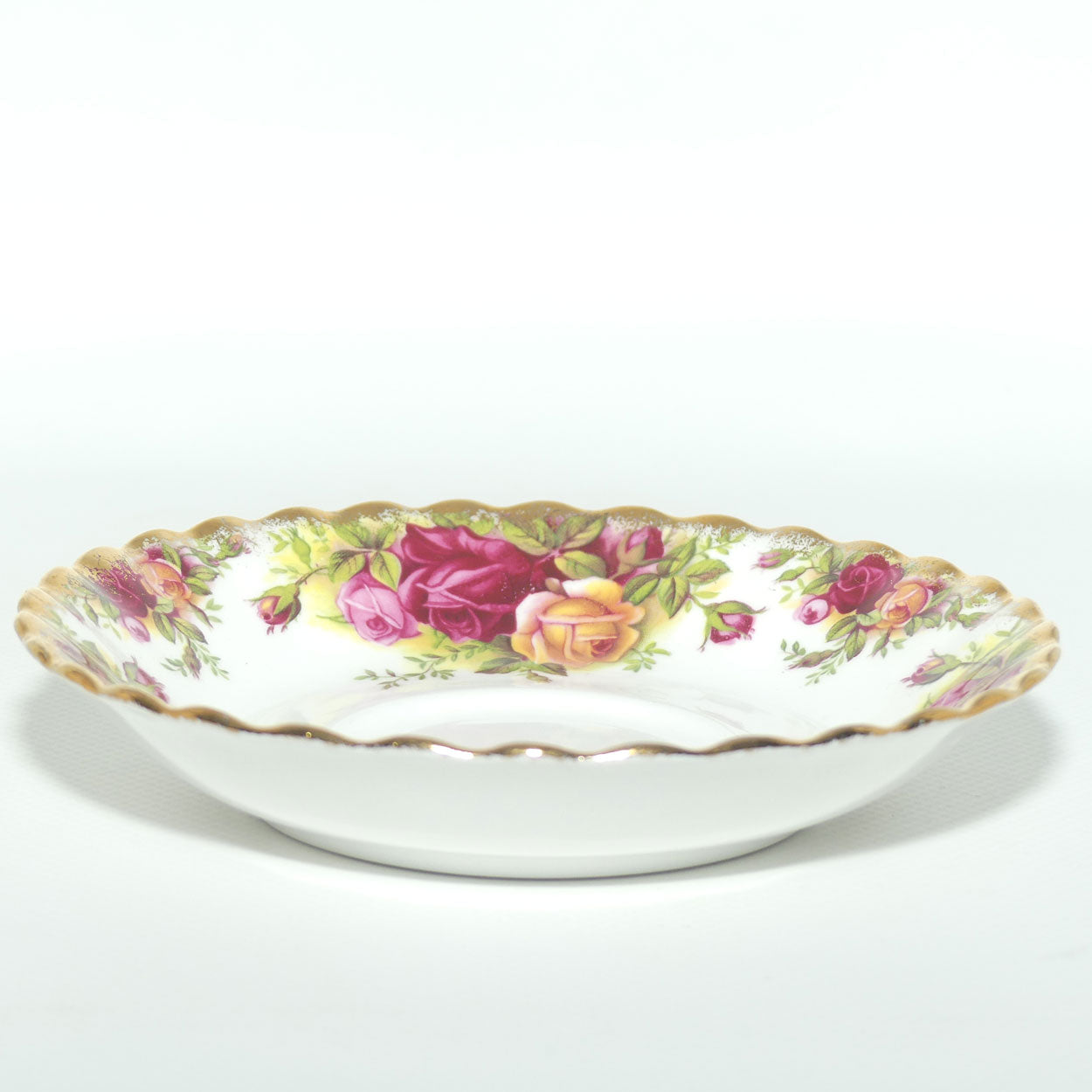 Royal Albert Bone China England Old Country Roses tea saucer | early backstamp