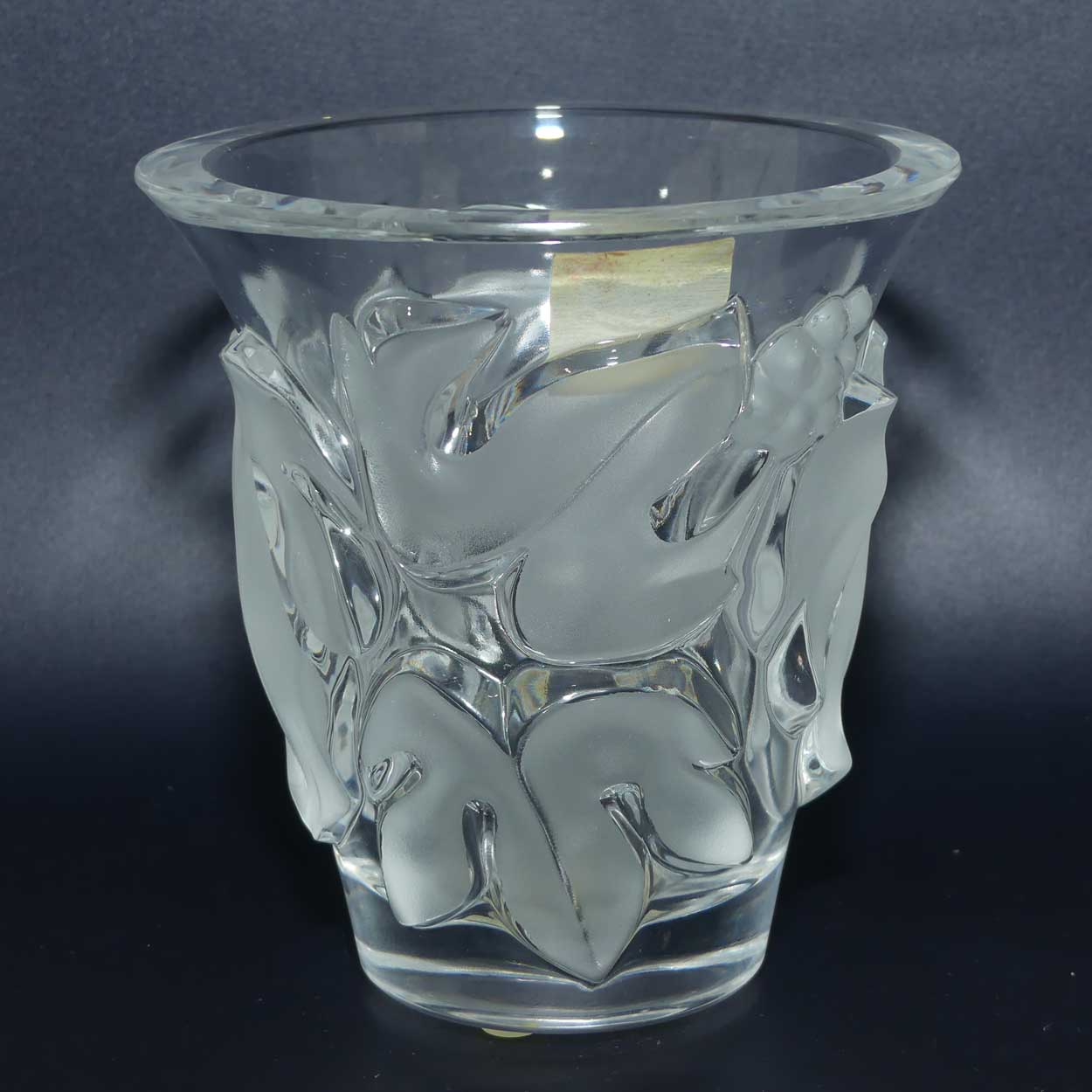 Lalique France Saumur vase | Model 12300 | original label intact