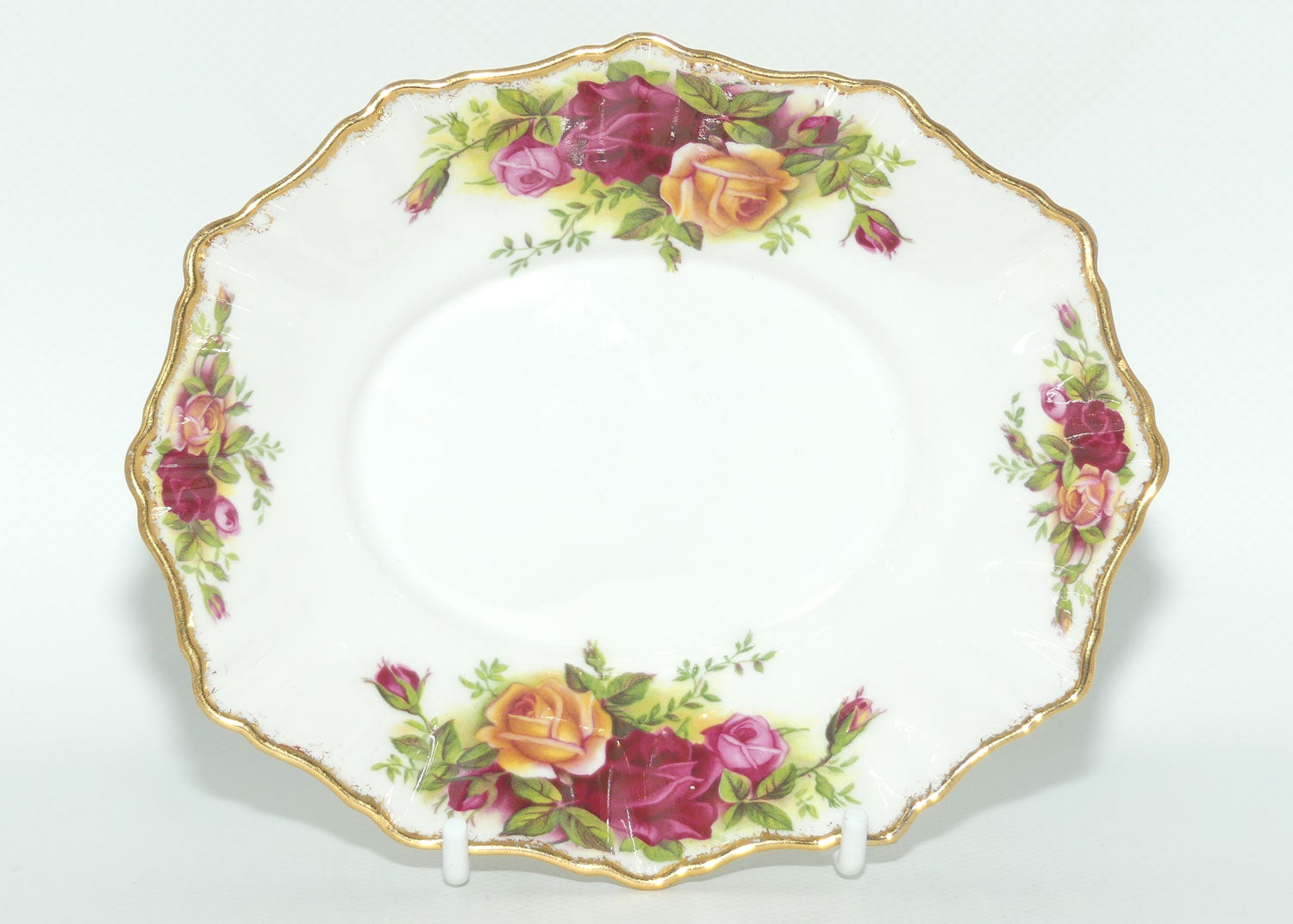 Royal Albert Bone China England Old Country Roses oval fancy dish | early stamp | #2