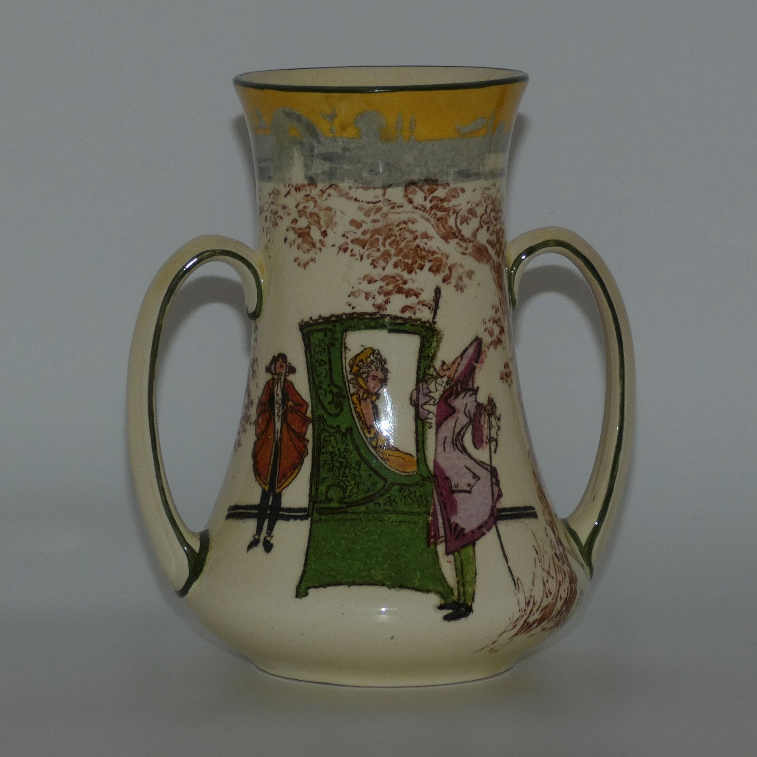 Royal Doulton Sedan Chair double handle vase D3597