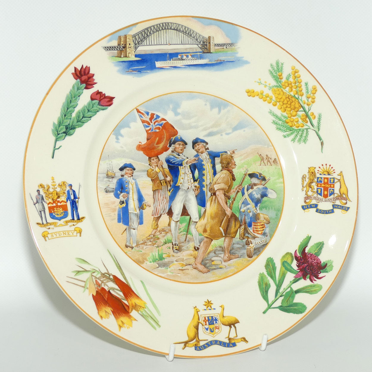 Royal Doulton Australian 1788 - 1938 Sesqui Centenary rack plate D6201 | Round | #2