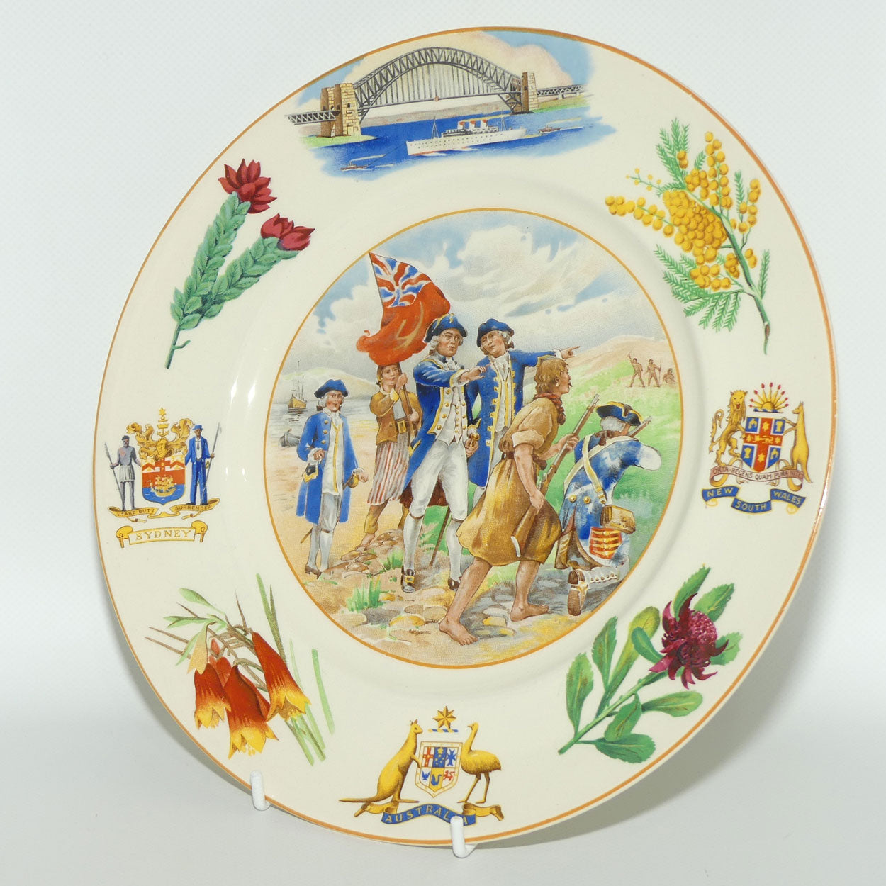 Royal Doulton Australian 1788 - 1938 Sesqui Centenary rack plate D6201 | Round | #2
