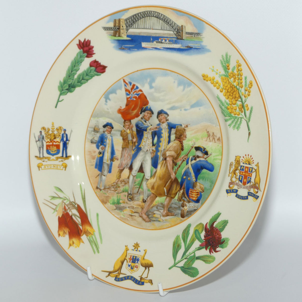 Royal Doulton Australian 1788 - 1938 Sesqui Centenary rack plate D6201 | Round | #2