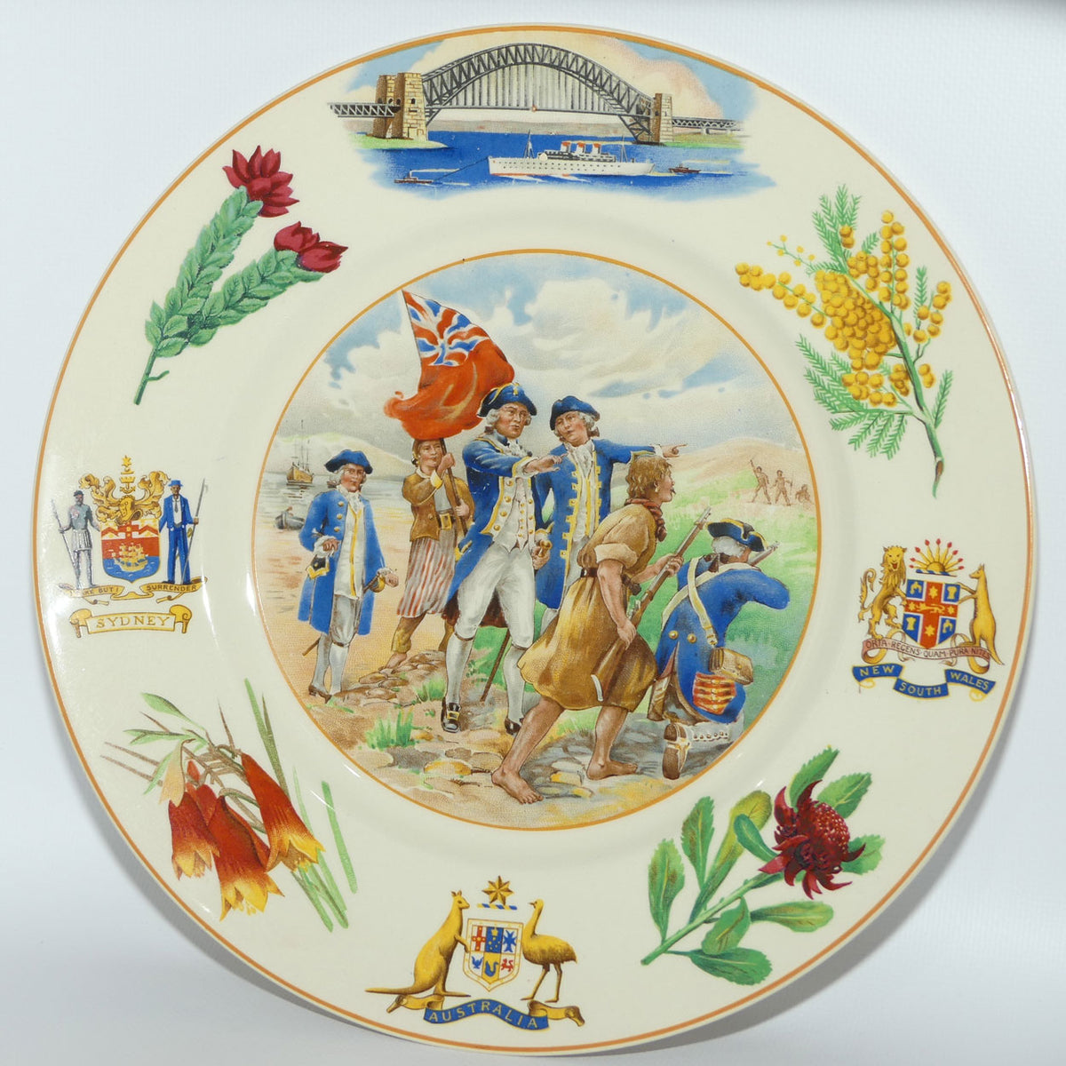 Royal Doulton Australian 1788 - 1938 Sesqui Centenary rack plate D6201 | Round | #2