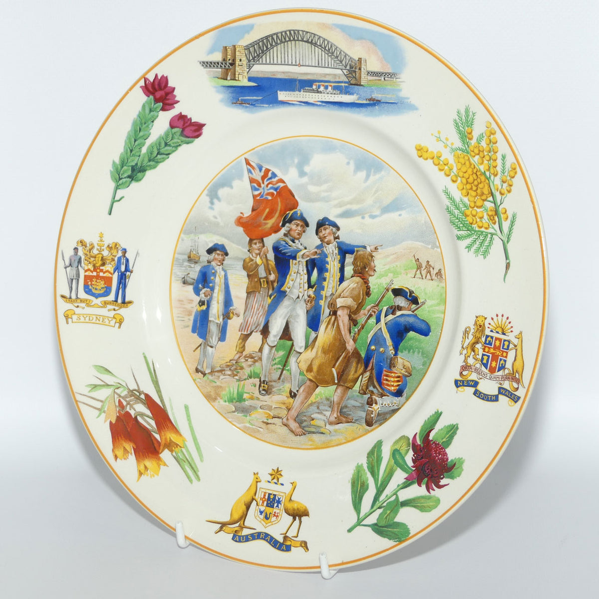 Royal Doulton Australian 1788 - 1938 Sesqui Centenary rack plate D6201 | Round | #4