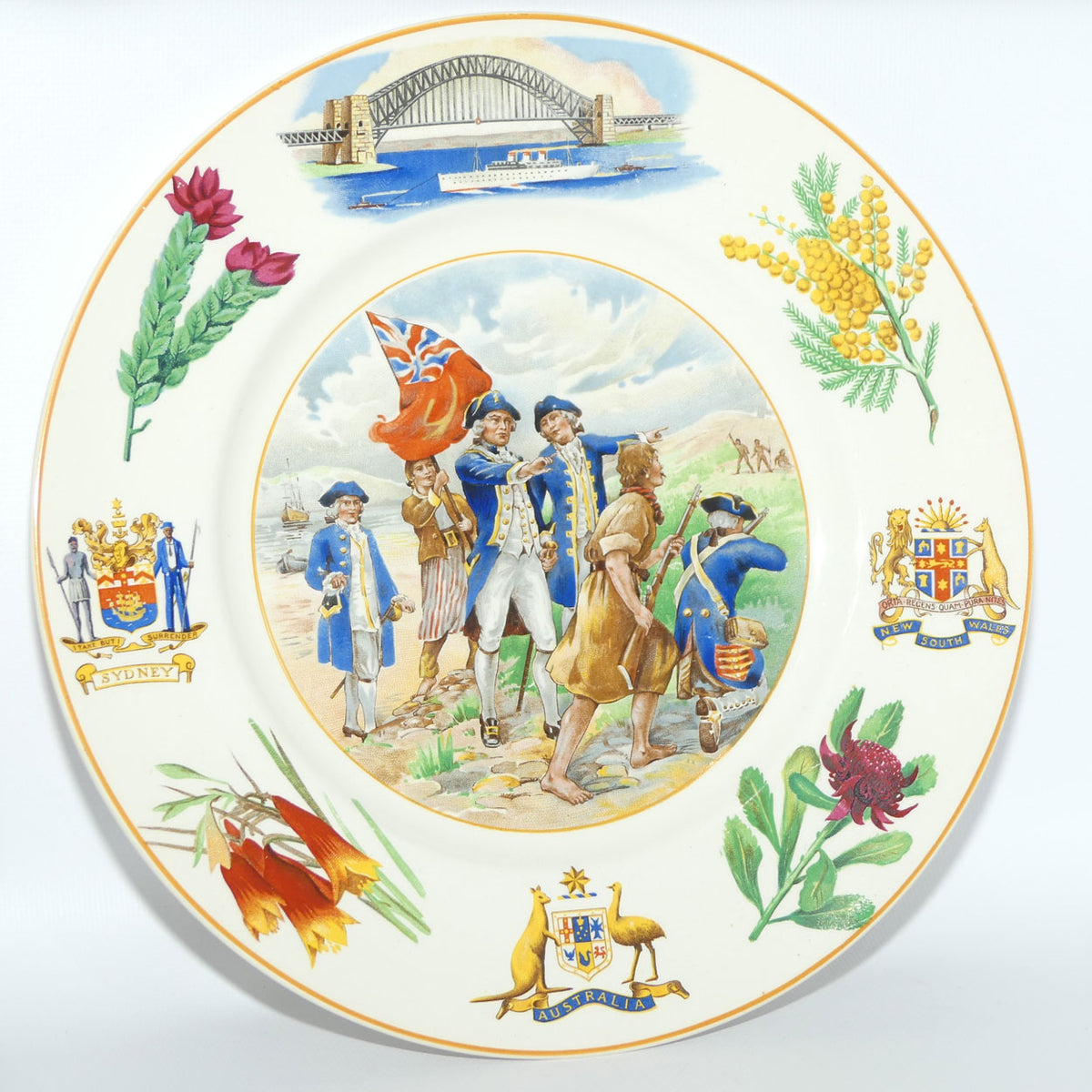 Royal Doulton Australian 1788 - 1938 Sesqui Centenary rack plate D6201 | Round | #4