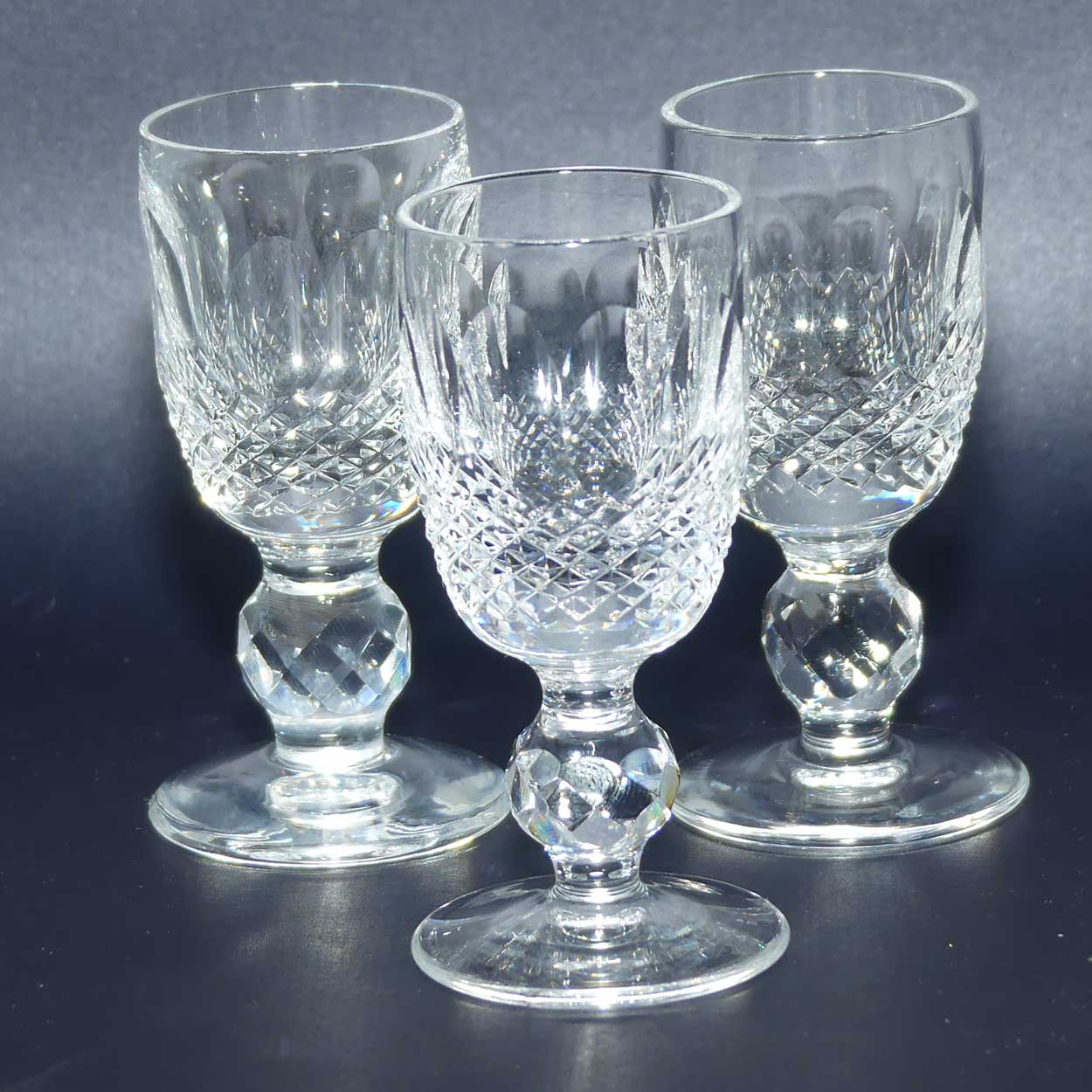 Waterford Crystal Colleen collection of 3 tiny liqueurs | 8cm | 20ml