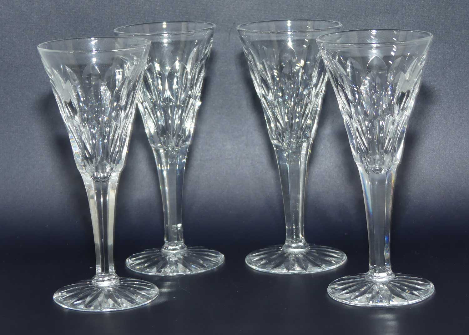 Set of 4 Crystal Liqueur Glasses | Webb Corbett WEC22 pattern