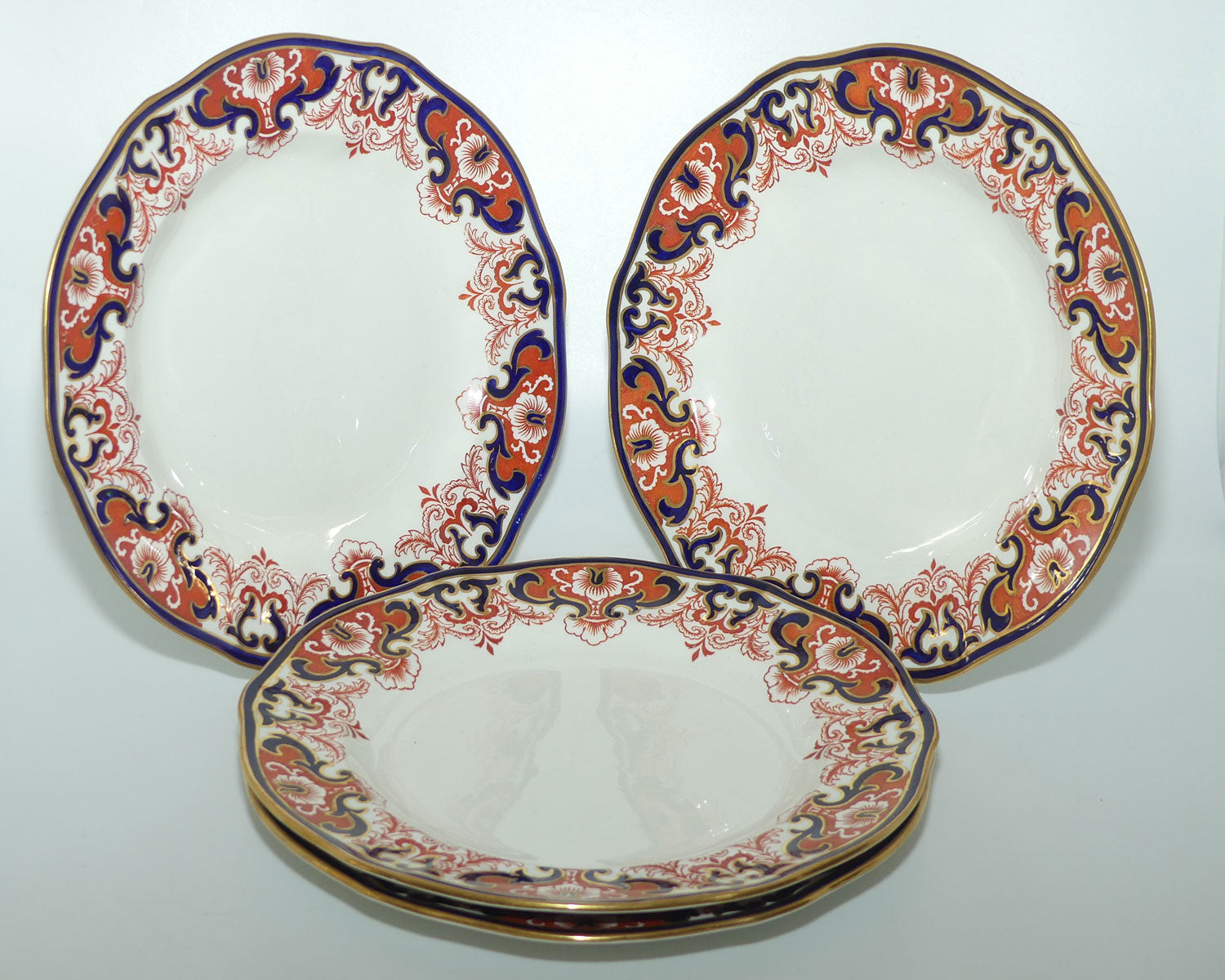 Royal Crown Derby Traditional Imari set of 4 plates | Set #1 | Perfect for Dresser display | Pattern 3973