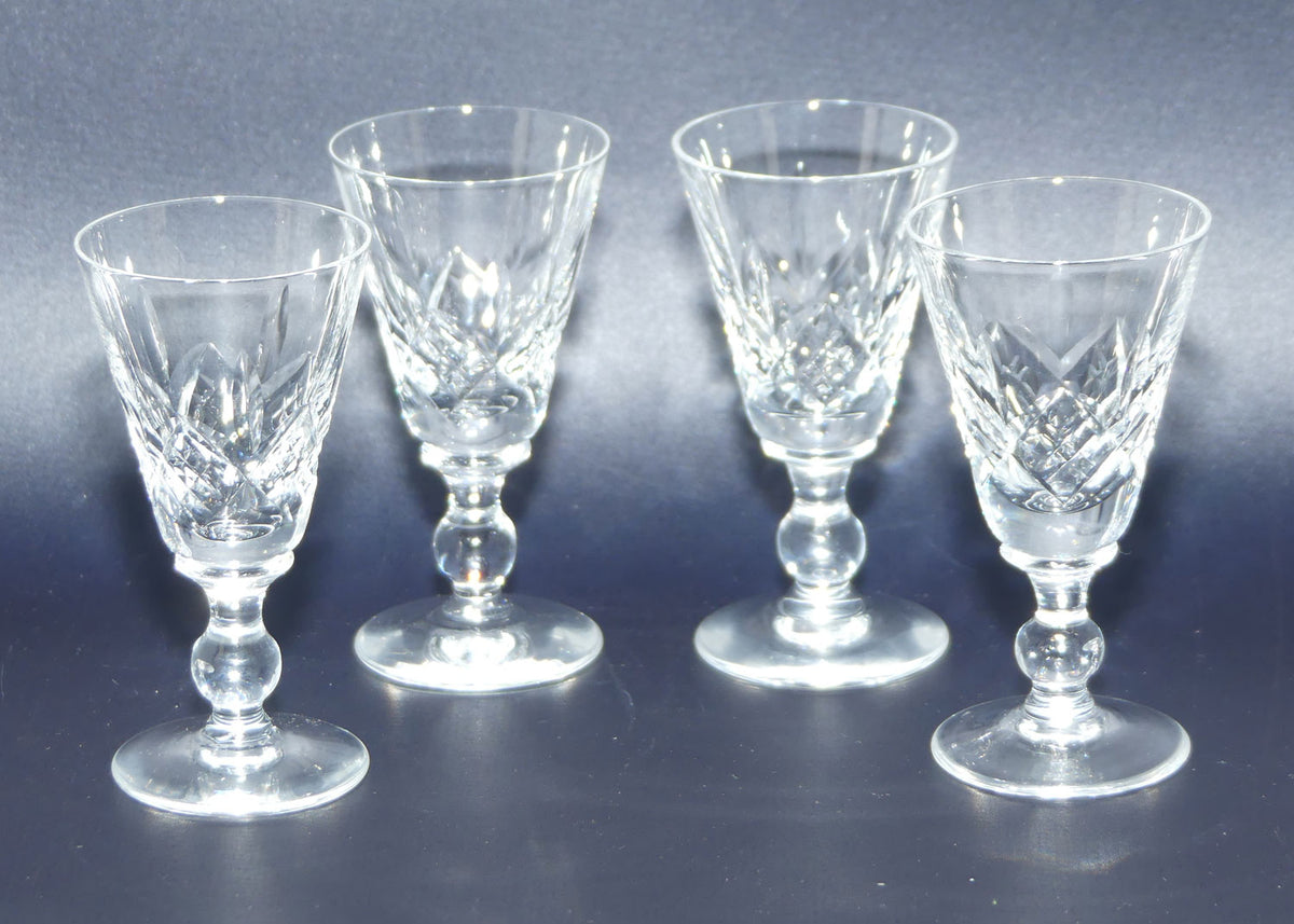 Stuart Crystal set of 4 tiny Liqueurs