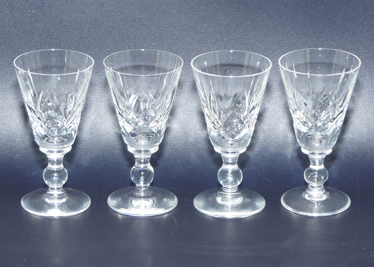 Stuart Crystal set of 4 tiny Liqueurs
