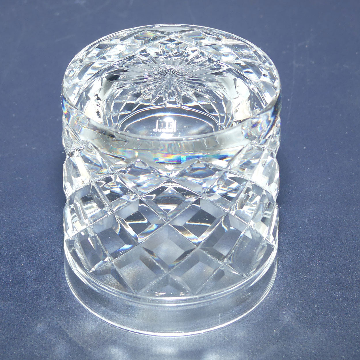 Set of 4 Stuart for Alfred Dunhill Diamond Cut Crystal Whisky tumblers | 175ml | Set #2