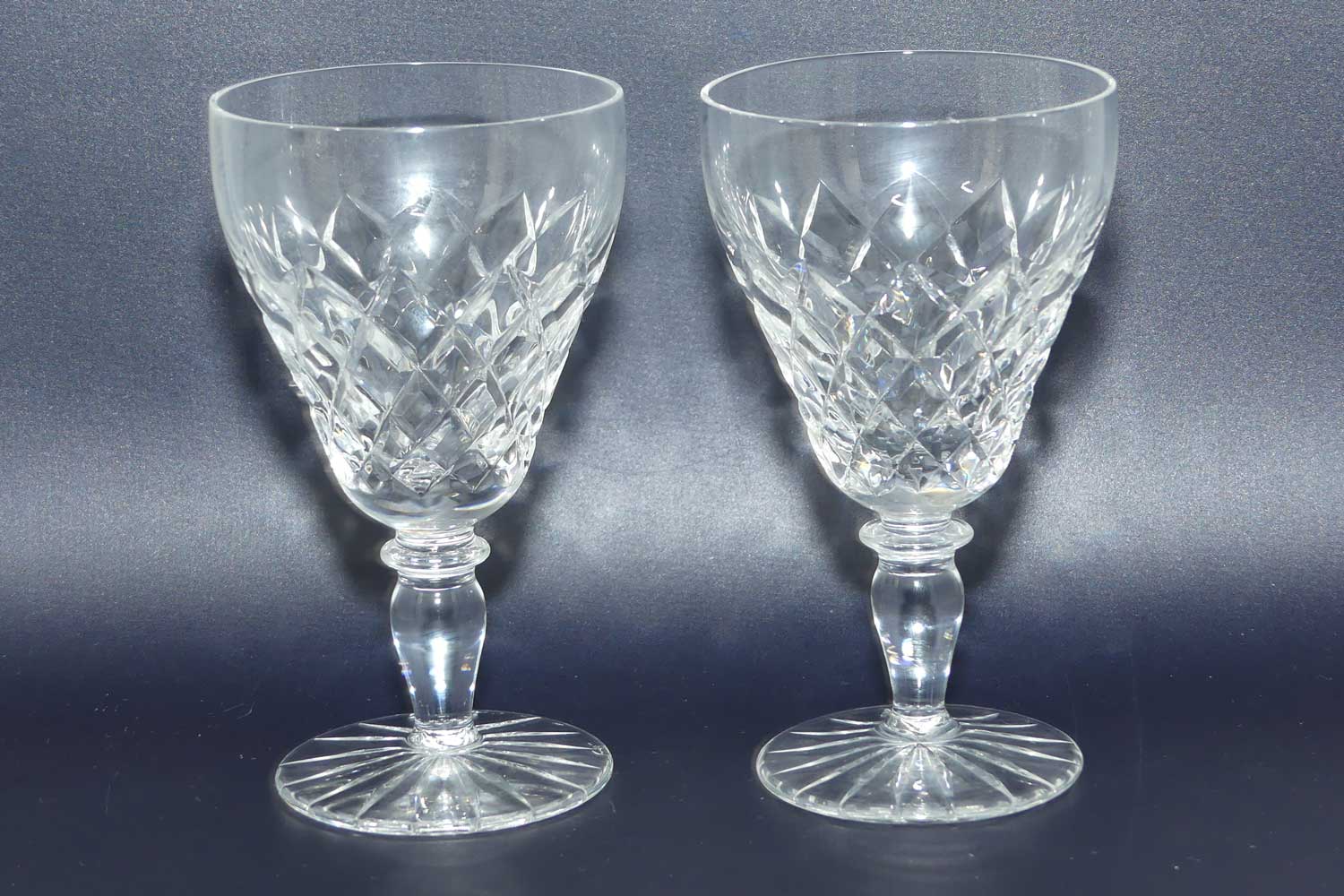 Set of 4 Diamond Cut Crystal wine glasses | 75mls