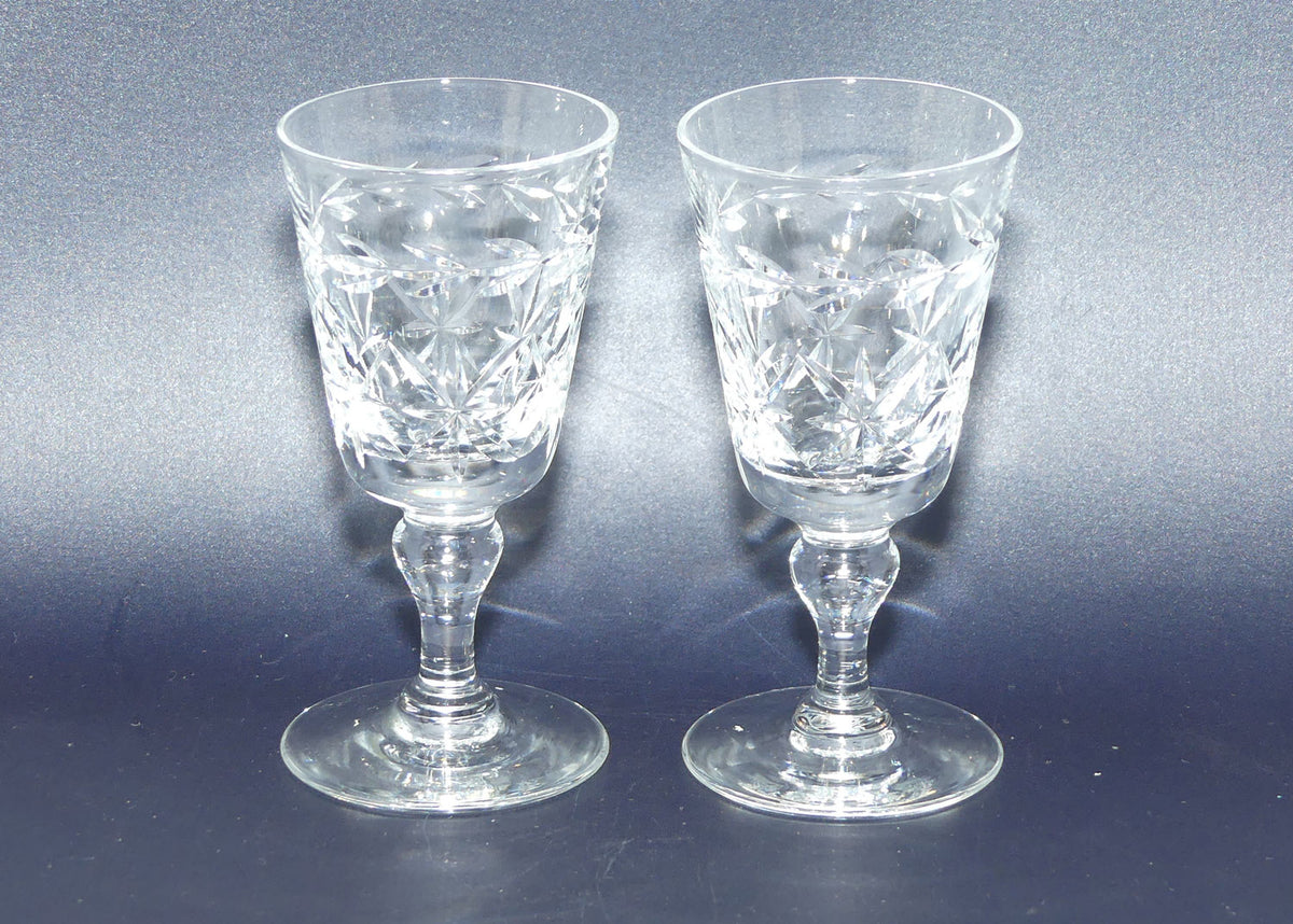 Set of 5 Webb Crystal Facetted Star pattern with garland port glasses | 50ml
