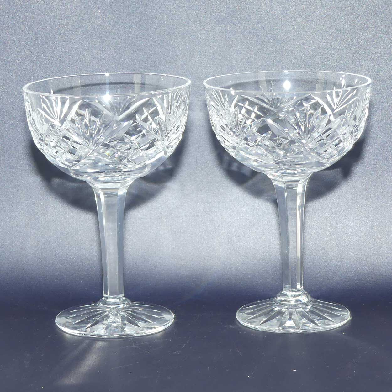 Boda Crystal Set of 6 Champagne Saucers + a spare