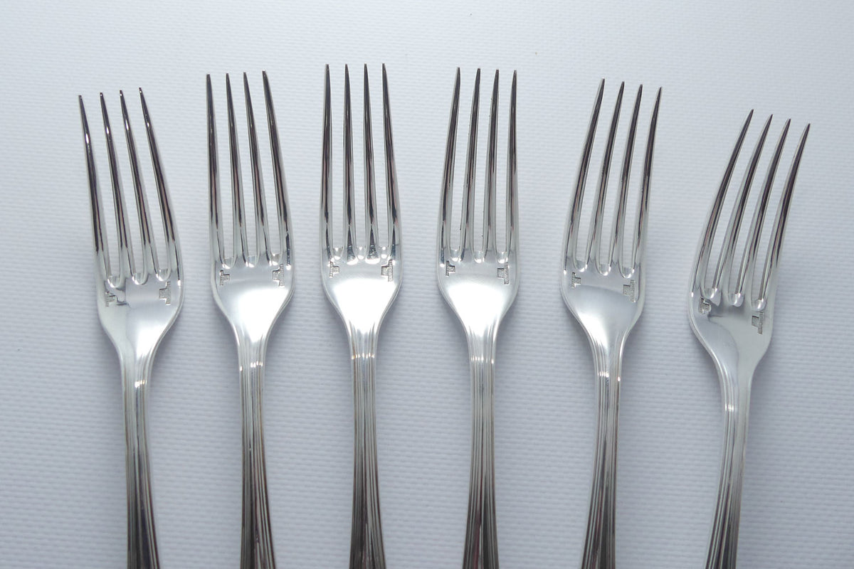 Christofle France Spatours design set of 6 Dinner Forks | 20.5cm long