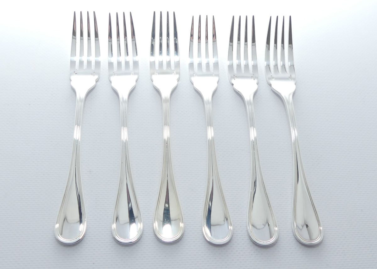 Christofle France | Albi design | Set of 6 Fisheaters | 6 Fish Knives and 6 Fish Forks