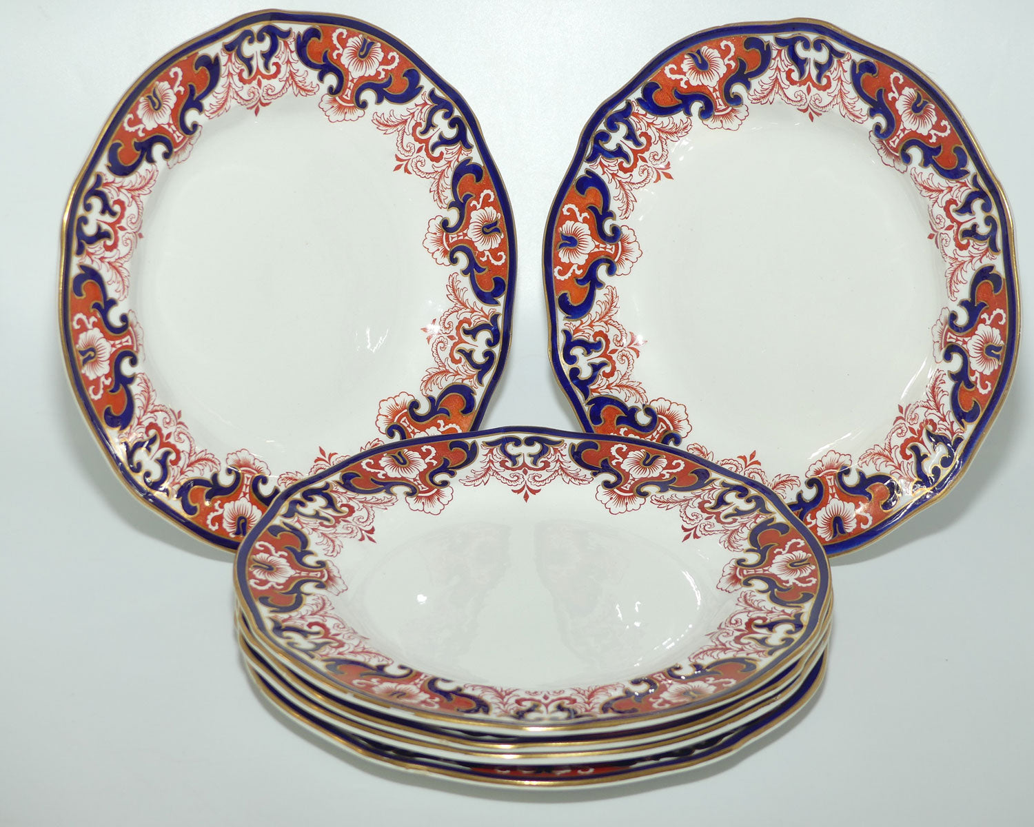 Royal Crown Derby Traditional Imari set of 6 plates | Perfect for Dresser display | Pattern 3973