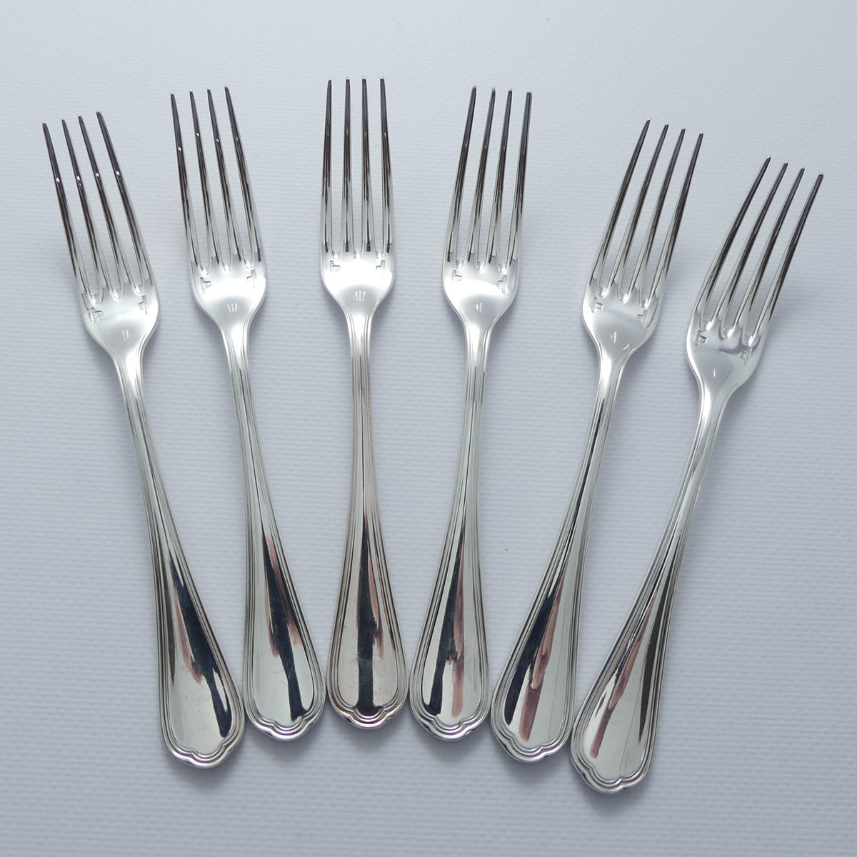 Christofle France Spatours design set of 6 Salad Forks | 17cm long