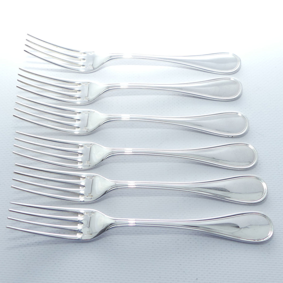 Christofle France | Albi design | Set of 6 Salad or Desert Forks | 17cm long