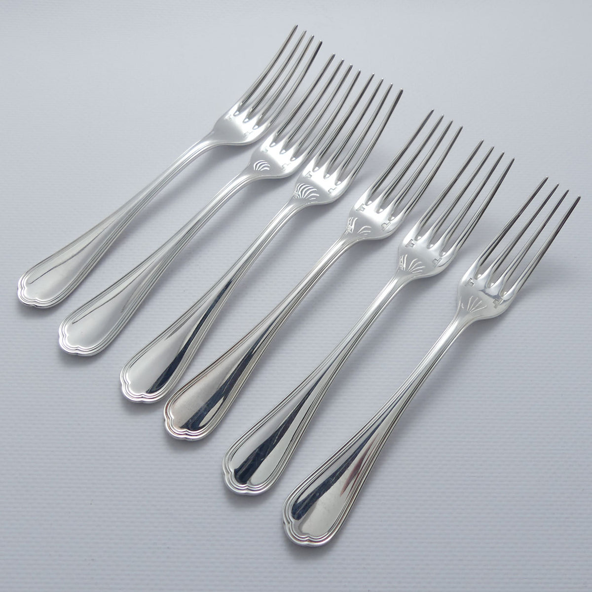 Christofle France Spatours design set of 6 Salad Forks | 17cm long