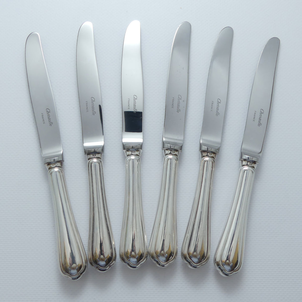 Christofle France Spatours design set of 6 Salad Knives | 19.5cm long