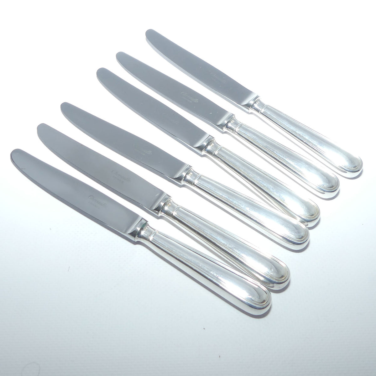 Christofle France | Albi design | Set of 6 Salad or Desert Knives | 19.5cm long