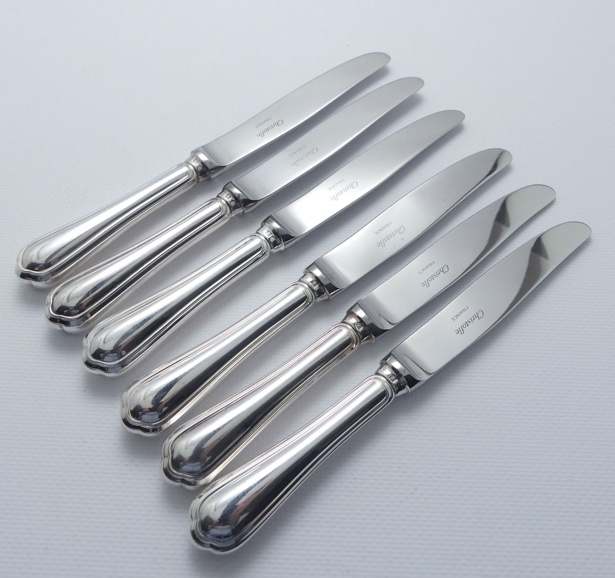 Christofle France Spatours design set of 6 Salad Knives | 19.5cm long
