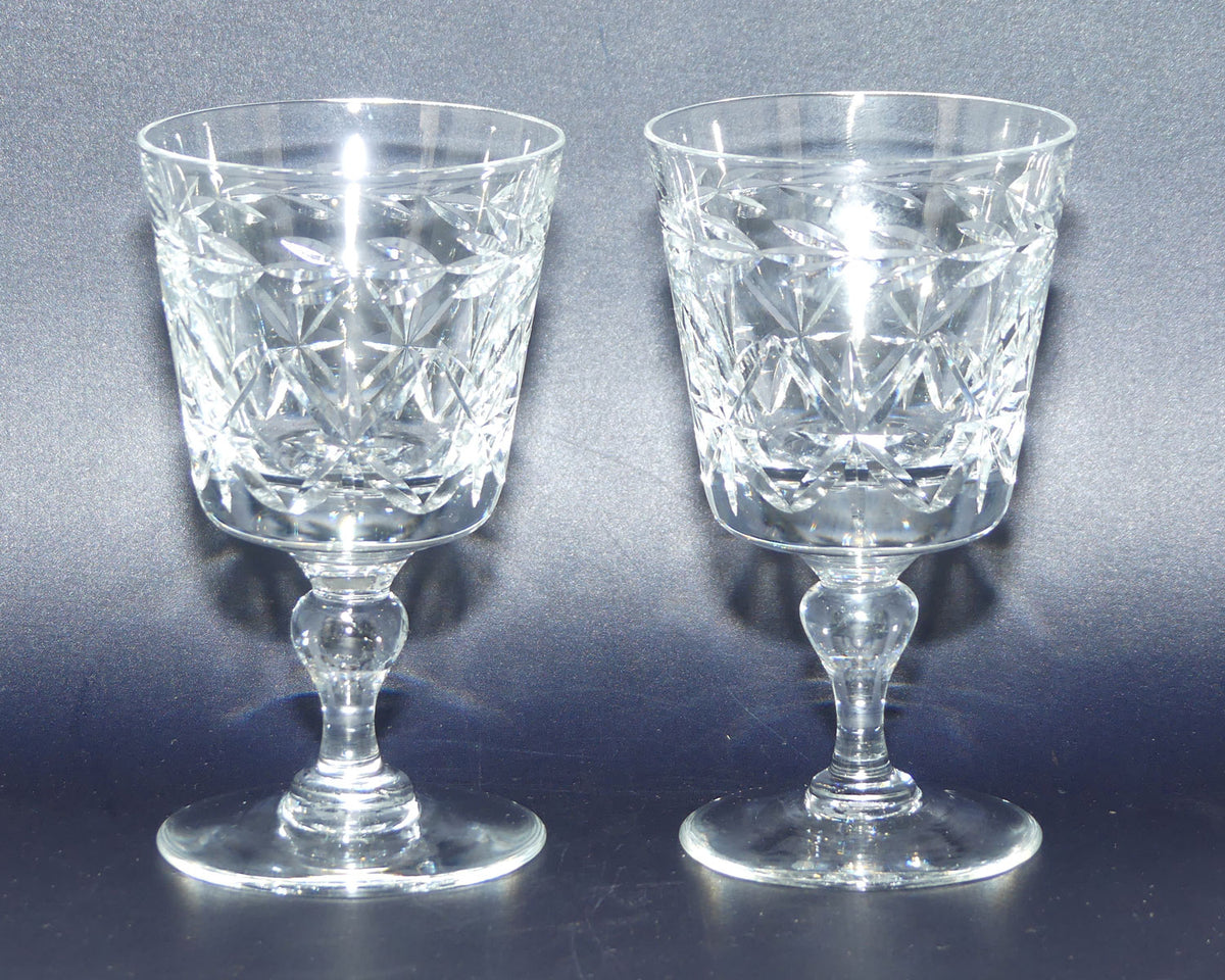 Set of 6 Webb Crystal Facetted Star pattern with garland Liqueur glasses | 75ml