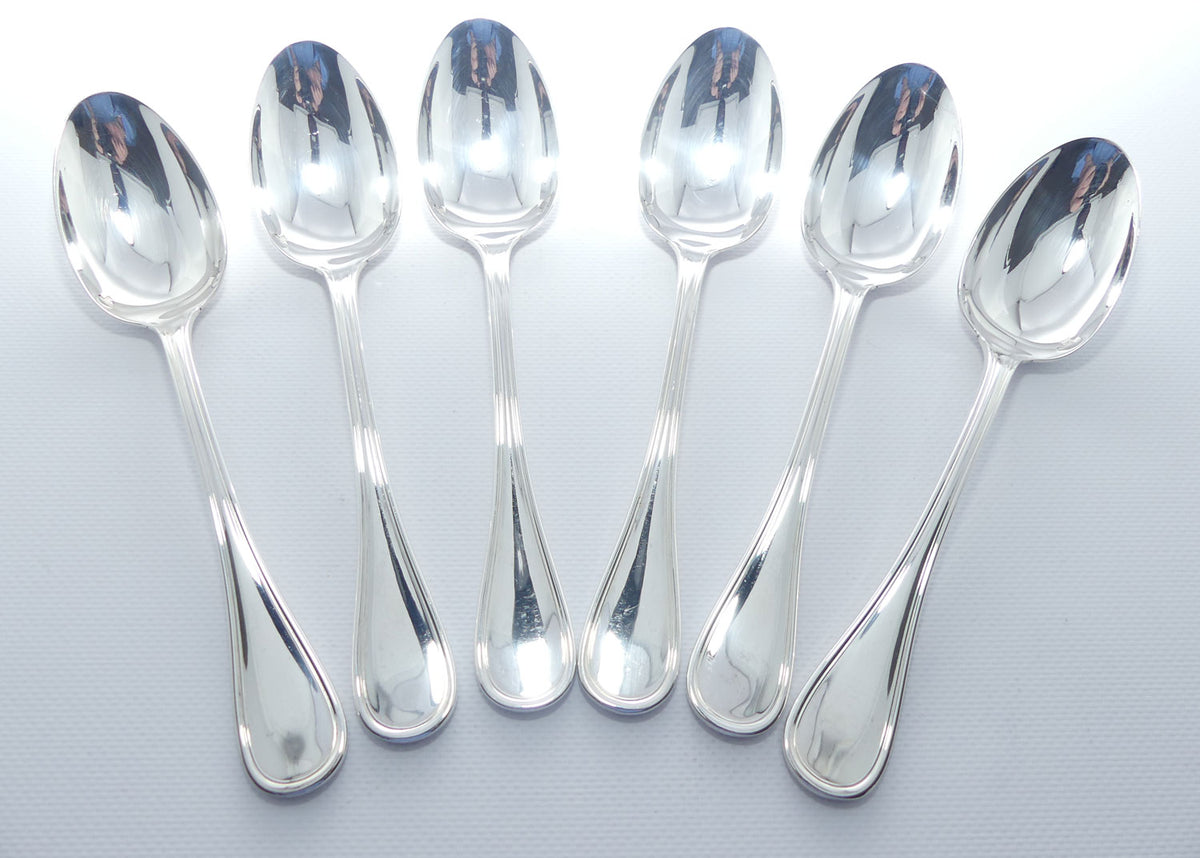 Christofle France | Albi design | Set of 6 Table Spoons | 21cm long