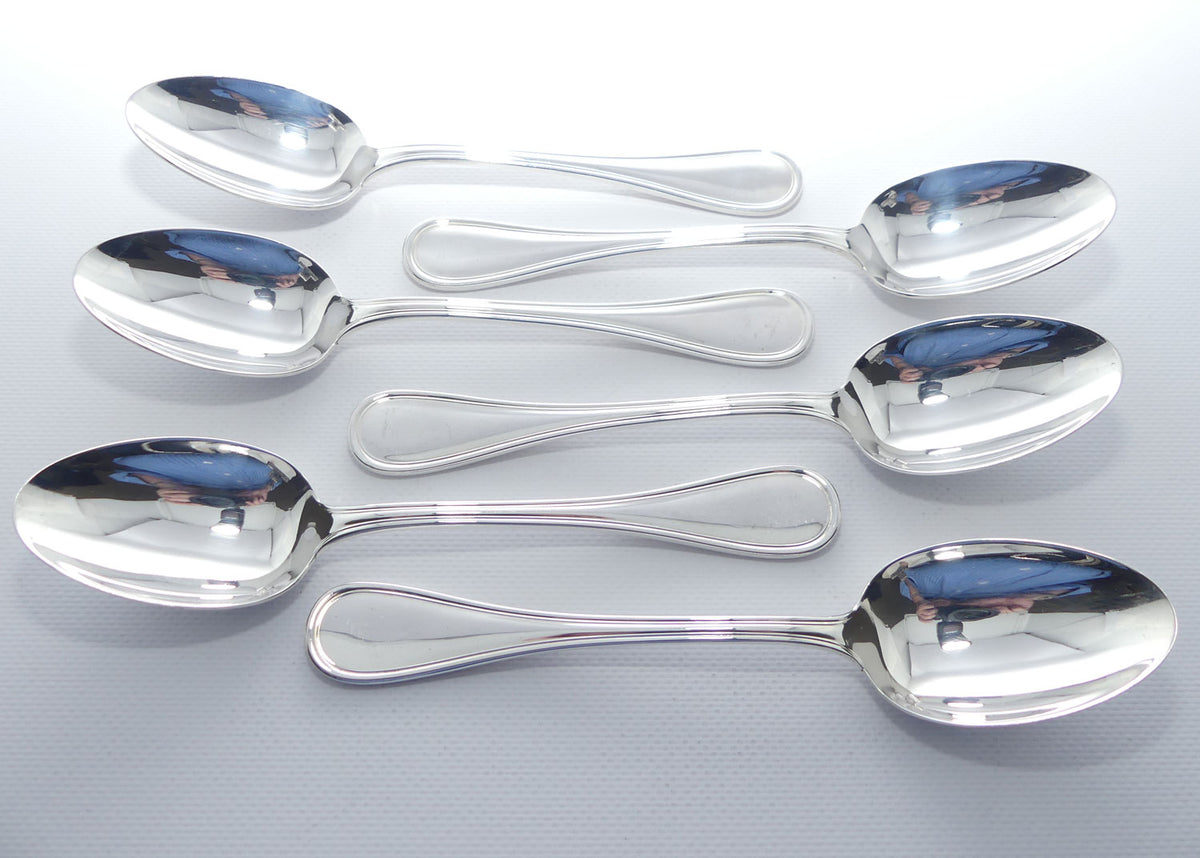 Christofle France | Albi design | Set of 6 Table Spoons | 21cm long