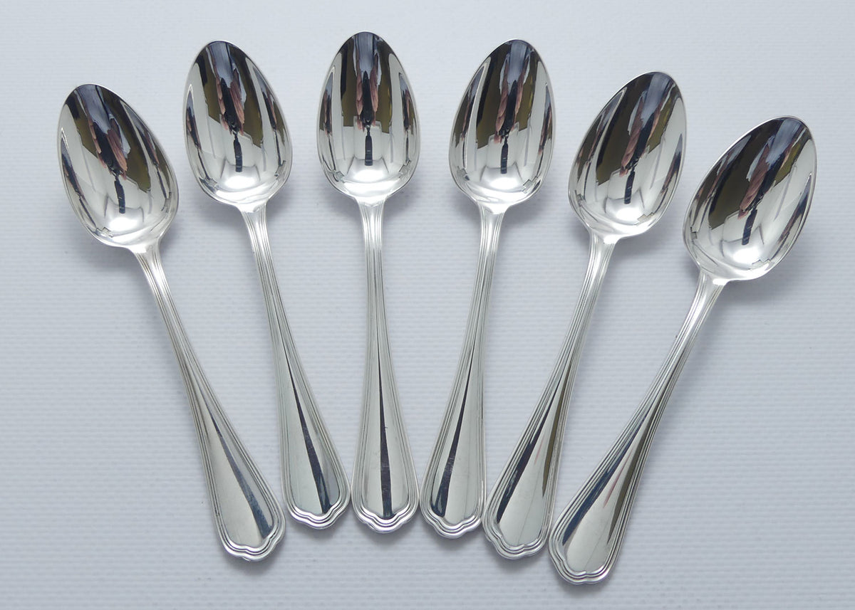 Christofle France Spatours design set of 6 Tea Spoons | 13.5cm long