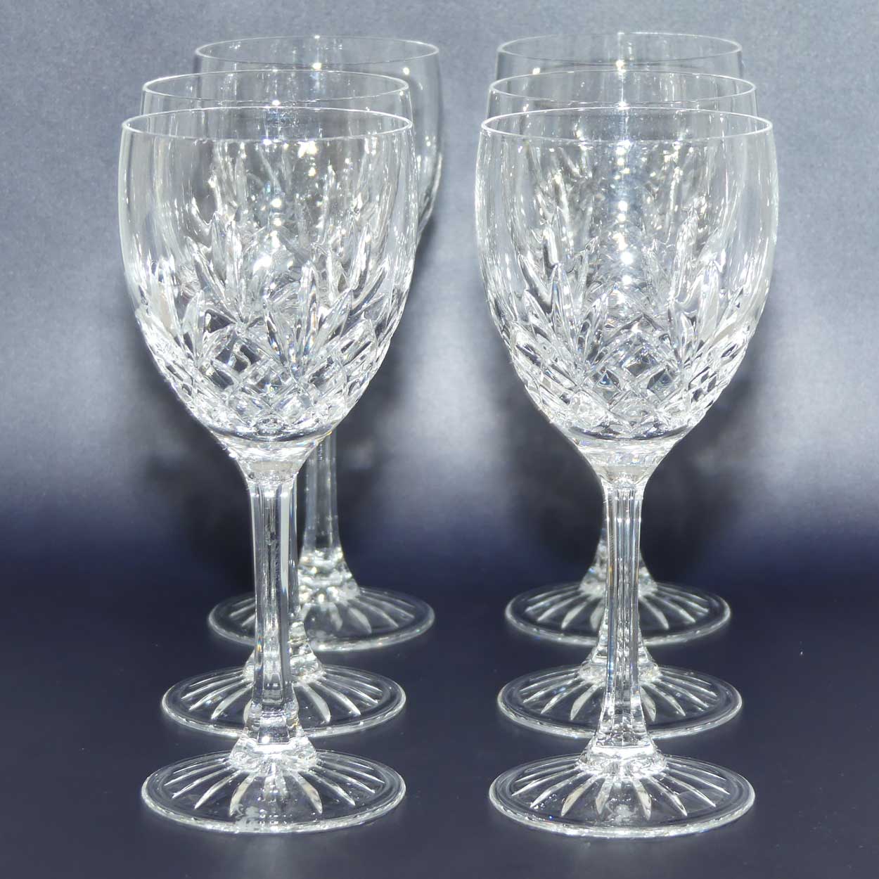 Edinburgh Crystal | Set of 6 diamond cut wine glasses | 150ml