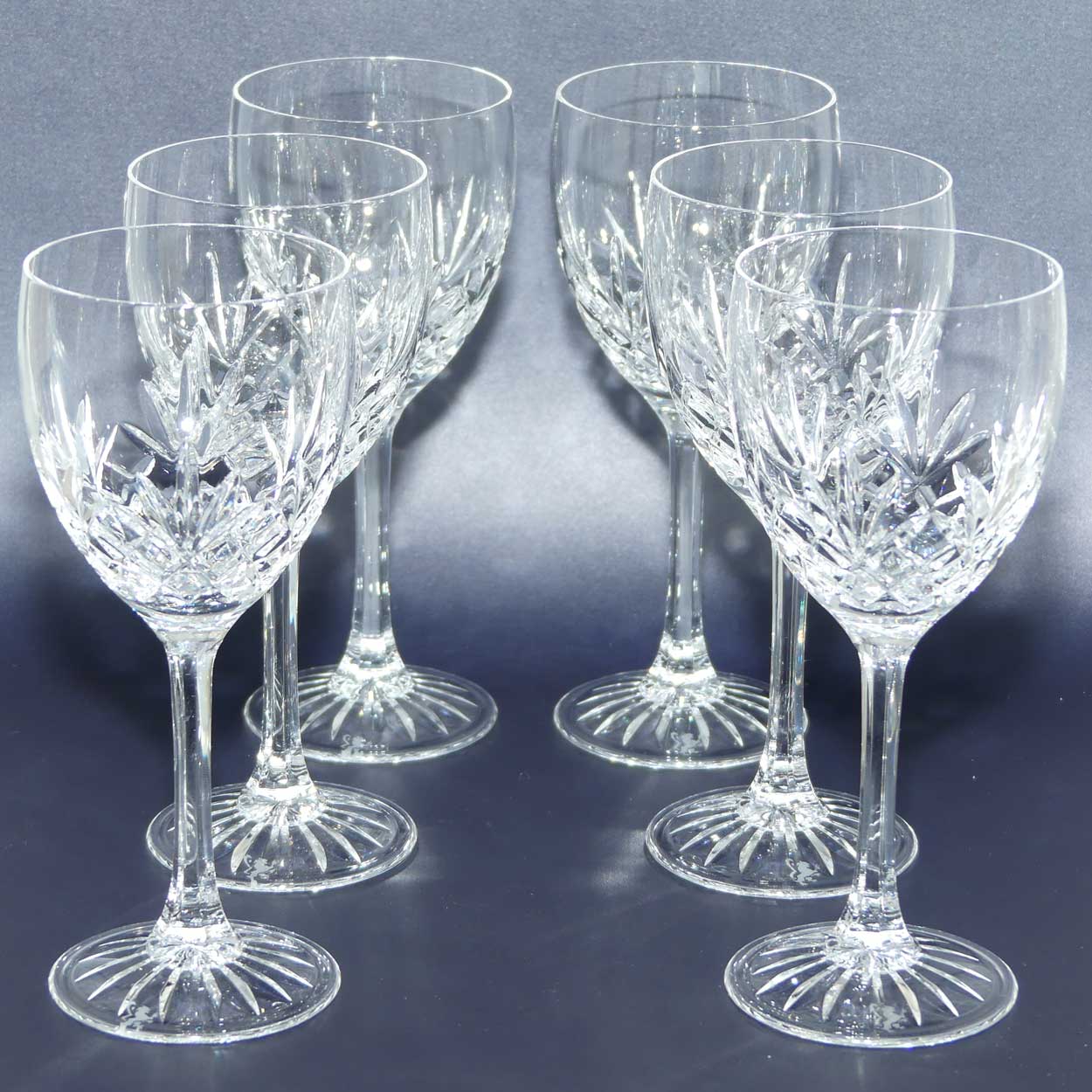 Edinburgh Crystal | Set of 6 diamond cut wine glasses | 150ml