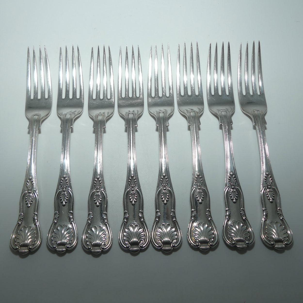 Set of 8 Mappin Brothers Kings pattern A1 Silver Plated dinner forks