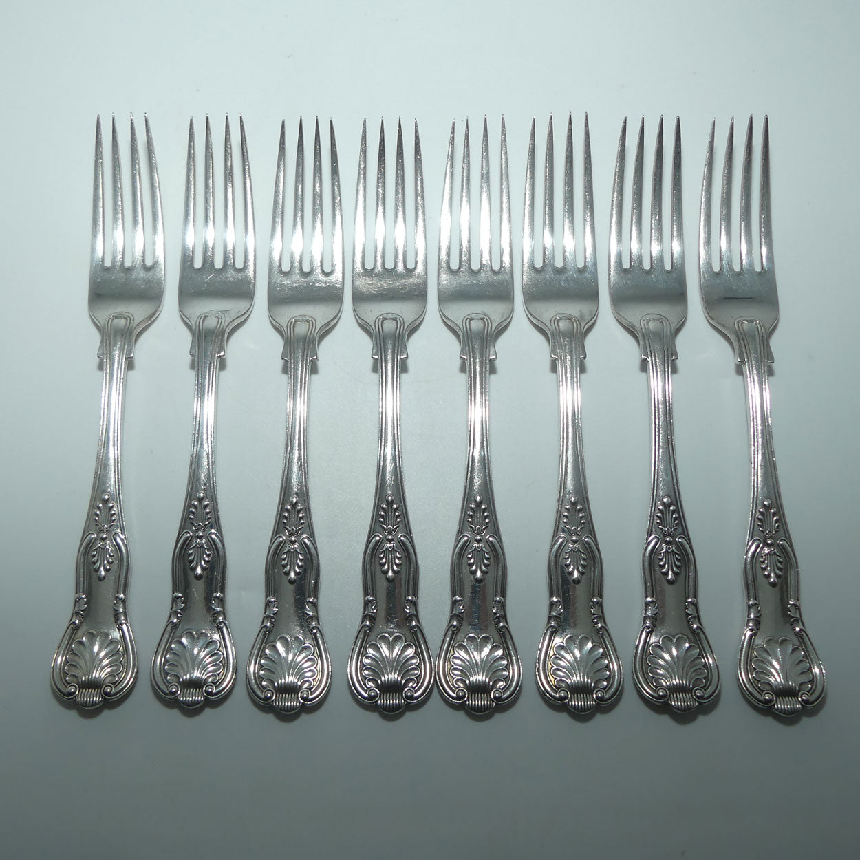 Set of 8 Mappin Brothers Kings pattern A1 Silver Plated dinner forks