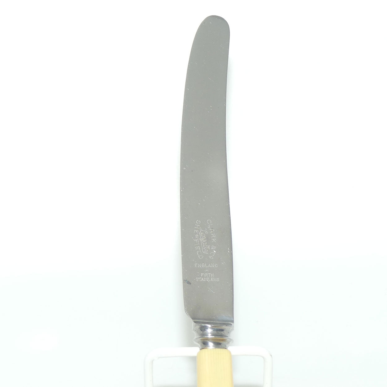 Set of 12 Clark & Co Loyalty Sheffield | Faux Bone Handle Knives | 6 Dinner Knives and 6 Salad Knives