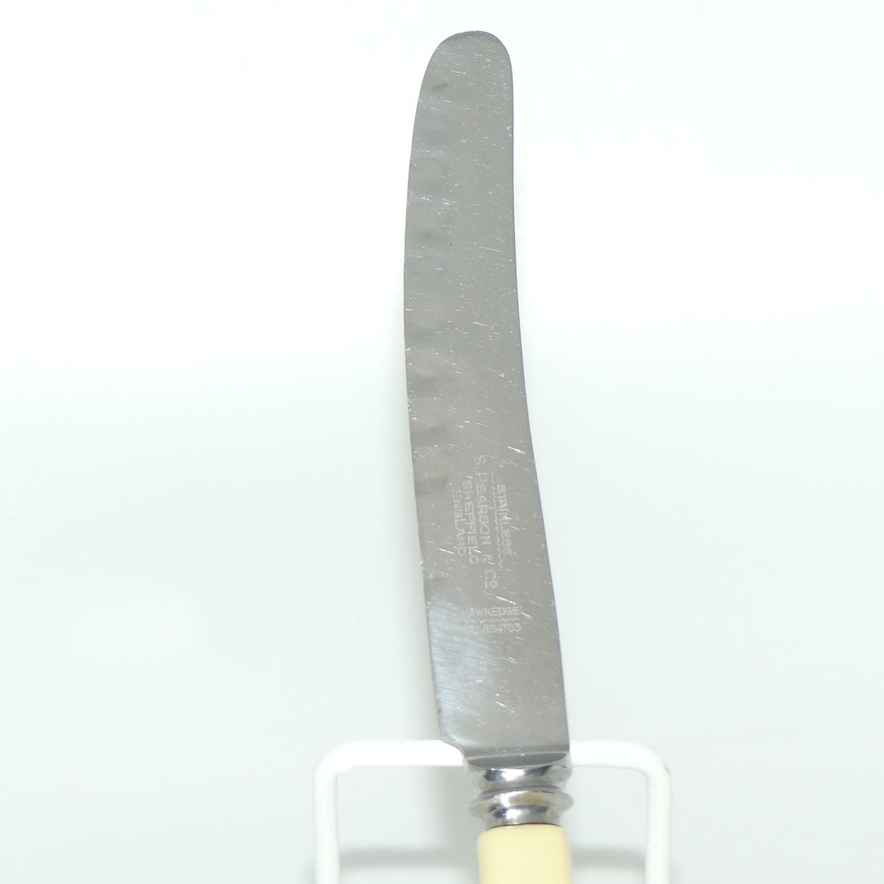 Set of 12 Pearson & Co Sheffield | Faux Bone Handle Knives | 6 Dinner Knives and 6 Salad Knives | serated