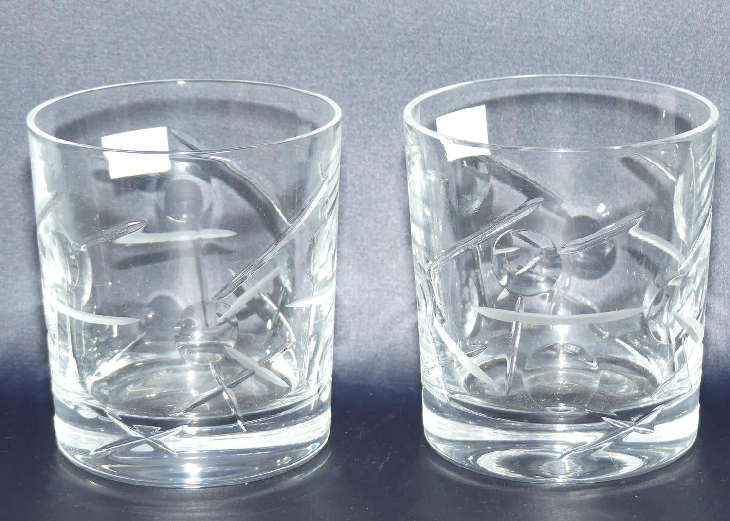 Royal Doulton Crystal Lunar pattern | pair of Whisky tumblers | 225ml
