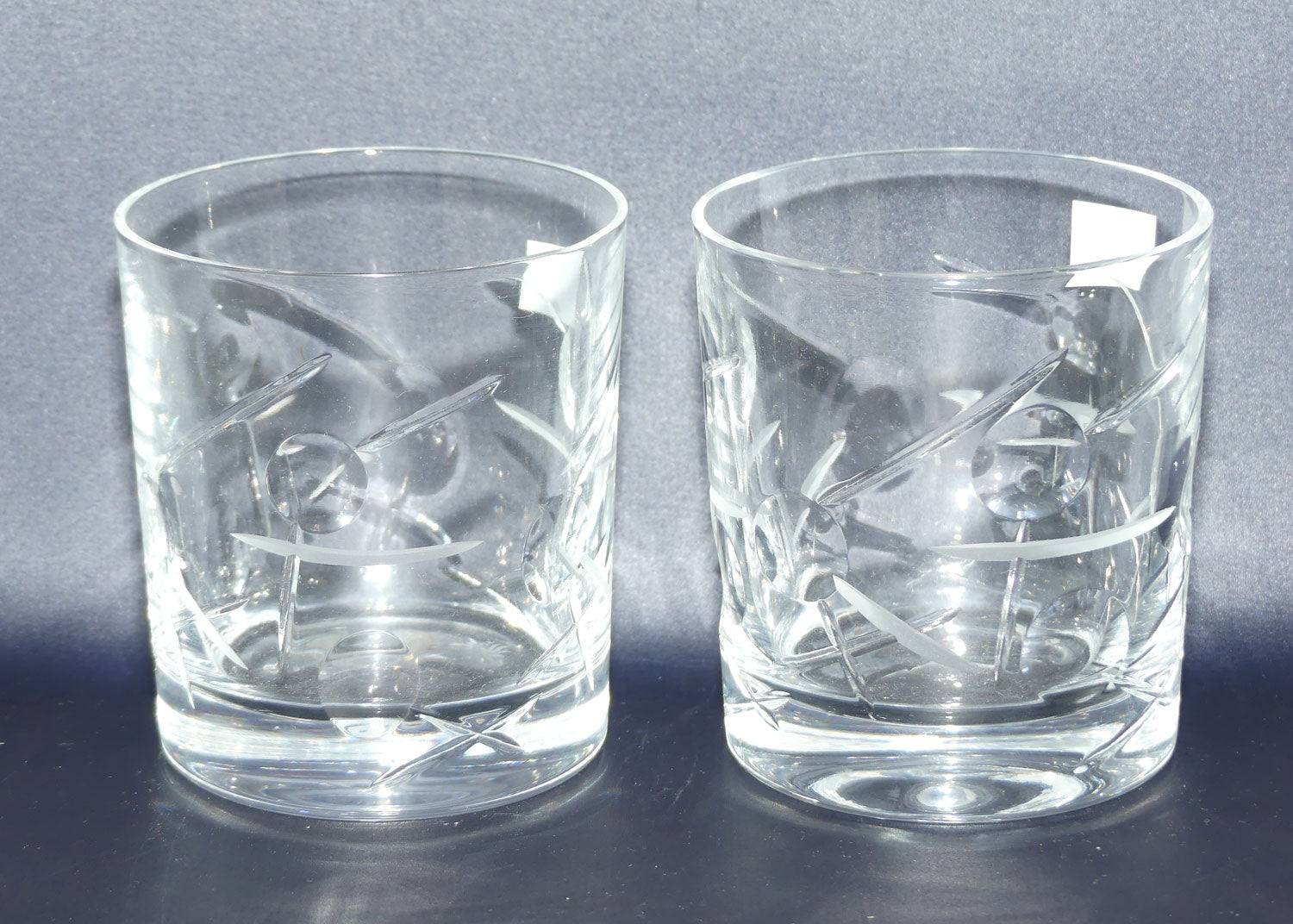 Royal Doulton Crystal Lunar pattern | pair of Whisky tumblers | 225ml