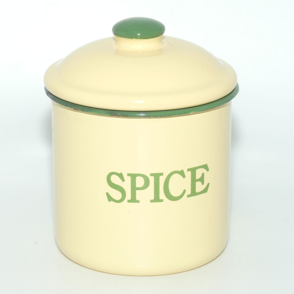Set of 6 Vintage Enamel Kitchen Cannisters