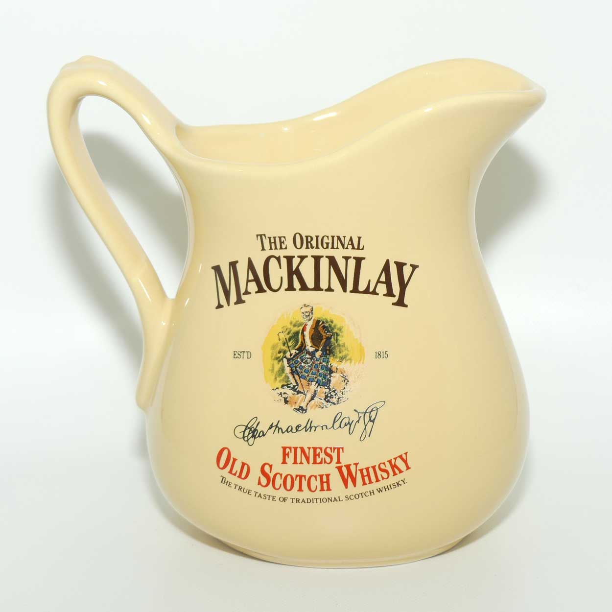 Seton Pottery water whisky jug | The Original Mackinlay Finest Old Scotch Whisky