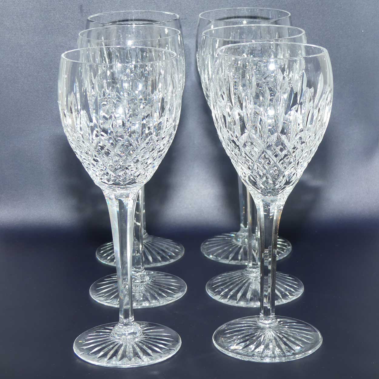 Stuart Crystal Shaftesbury pattern | set of 6 Wine Glasses | 225ml