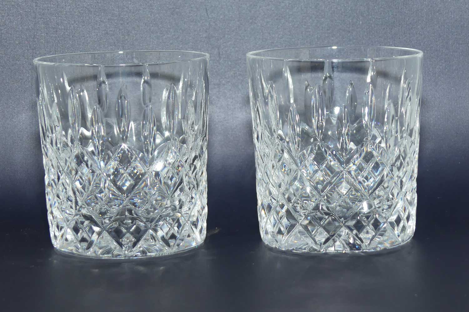 Stuart Crystal Shaftesbury pattern | pair of Whisky tumblers | 225ml