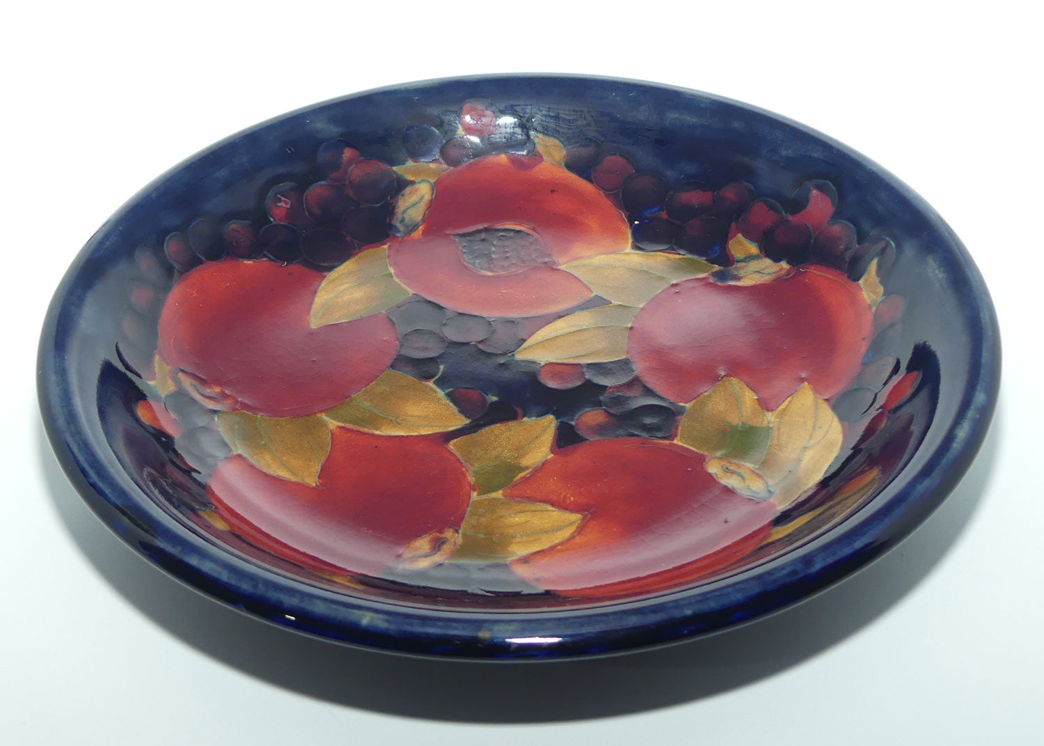 William Moorcroft Pomegranate shallow bowl | #3 | One Open Pomegranate and Original label