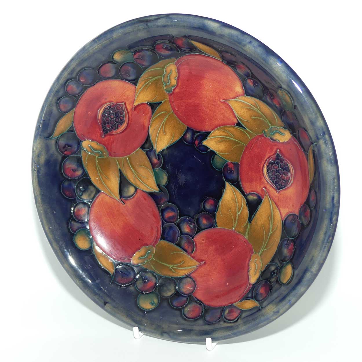 William Moorcroft Pomegranate shallow bowl | #4 | Two Open Pomegranates